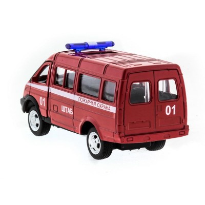 Машина "АВТОПАНОРАМА" инерц. "ГАЗель"(пожарная) 1/50, в/к 14,5*8*5,5 см
