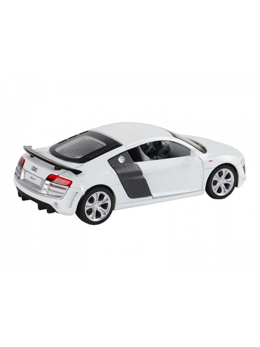 Машина "АВТОПАНОРАМА" Audi R8 GT, белый, 1/32, свет, звук, инерция, в/к 17,5*13,5*9 см