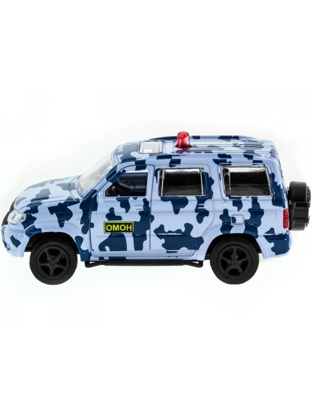 Машина "АВТОПАНОРАМА" инерц. УАЗ Патриот (омон) 1/50, в/к 12*7*5,5 см