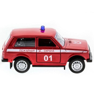 Машина "АВТОПАНОРАМА" инерц. ВАЗ 2121 1/50, в/к 12*7*5,5 см, красная