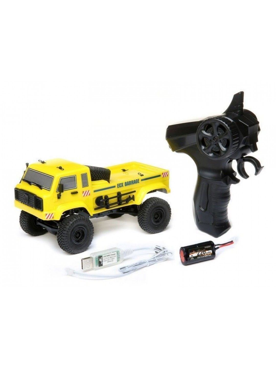Краулер ECX 1:24 Scaler Crawler Barrage UV 4WD, электро, RTR (желтый)