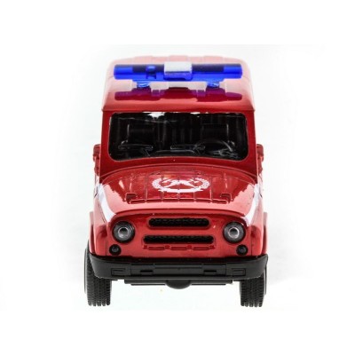 Машина "АВТОПАНОРАМА" инерц. УАЗ-469 (пожарная) 1/50, в/к 12*7*5,5 см