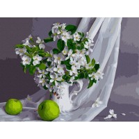 Картина по номерам с цветной схемой на холсте 30х40 ЯБЛОНЕВЫЙ ЦВЕТ (20 цветов) Картина по номерам с цветной схемой на холсте 30х40 ЯБЛОНЕВЫЙ ЦВЕТ (20 цветов)