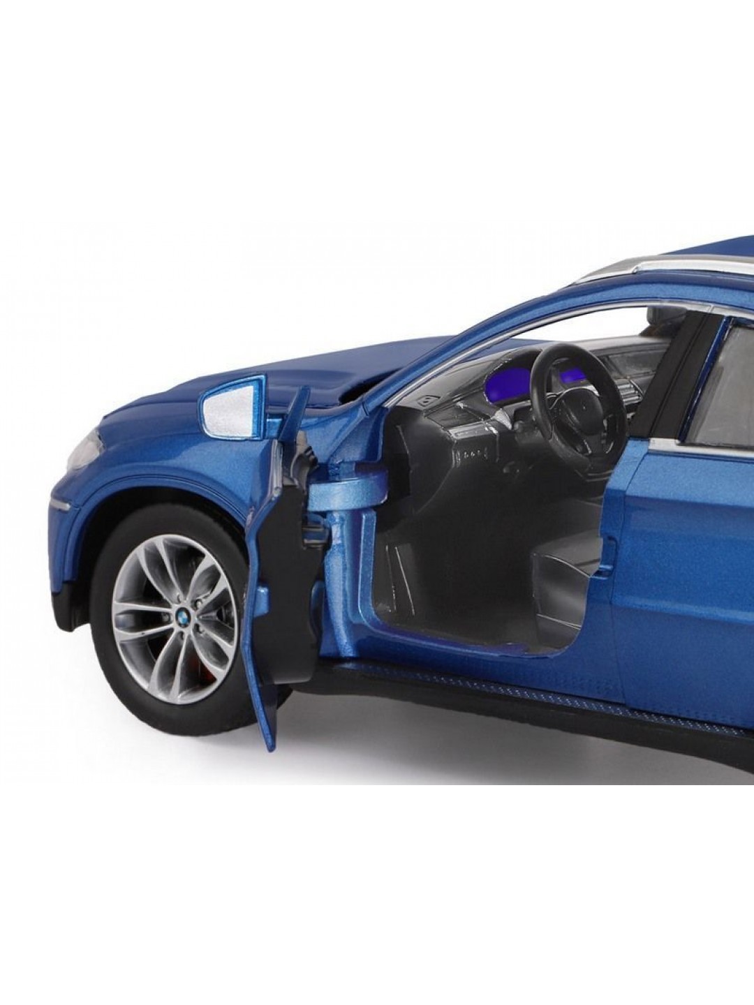 Машина "АВТОПАНОРАМА" BMW X6, синий, 1/26, звук, в/к 24,5*12,5*10,5 см