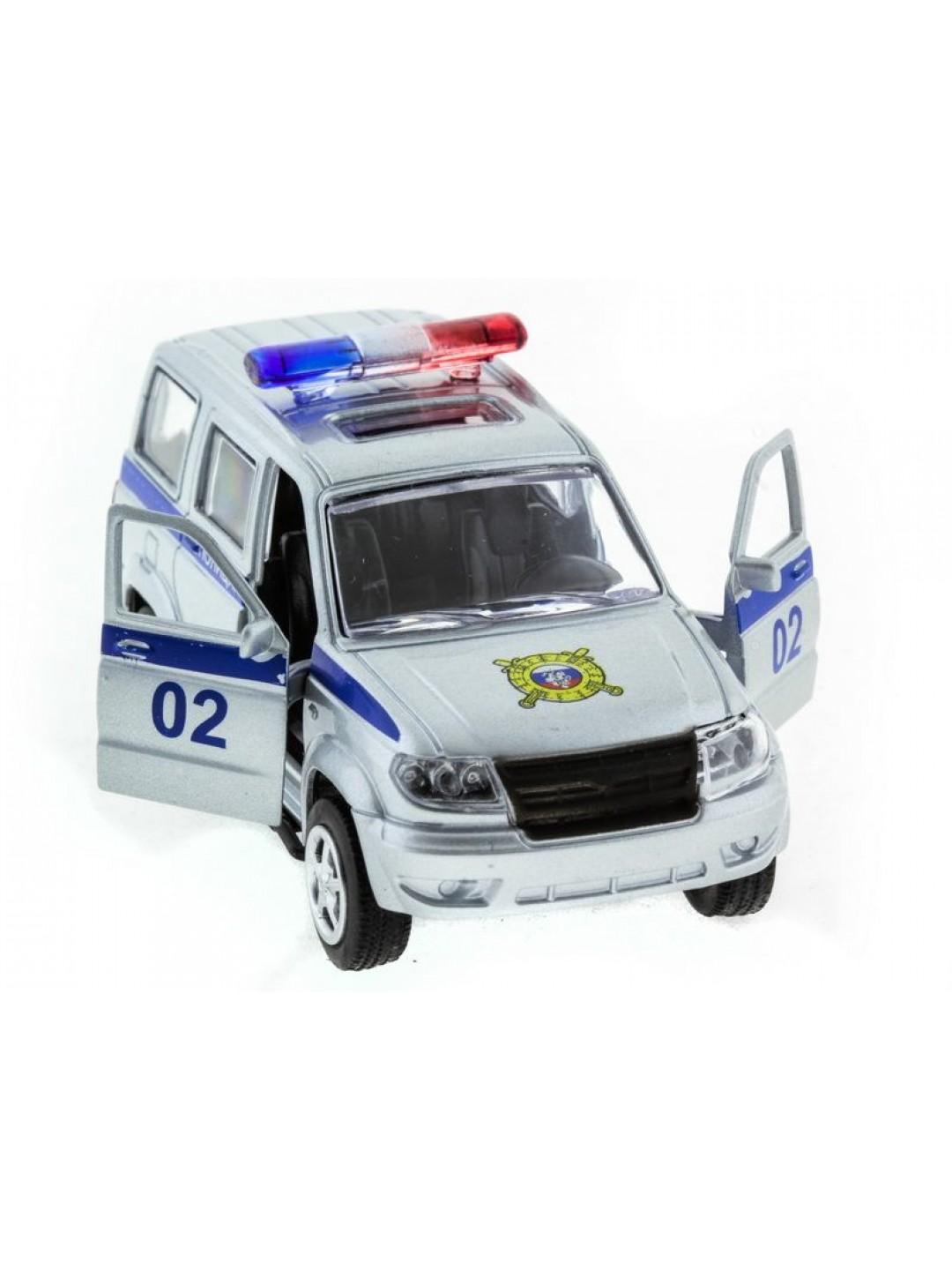 Машина "АВТОПАНОРАМА" инерц. УАЗ Патриот (полиция) 1/50, в/к 12*7*5,5 см