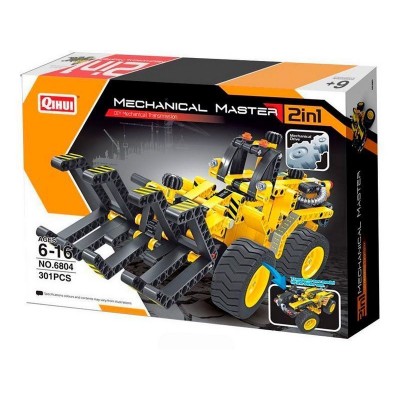 Конструктор Qihui Mechanical Master 2 в 1 Трактор и Багги (301 деталь)