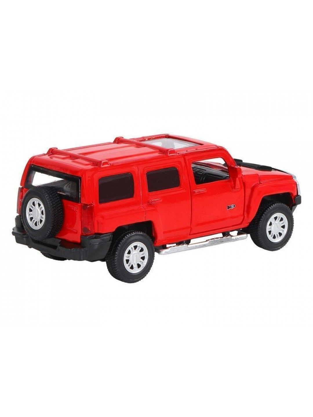 Машина "АВТОПАНОРАМА" Hummer H3, красный, 1/43, инерция, в/к 17,5*12,5*6,5 см