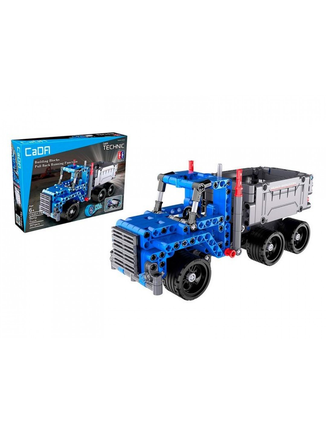 Конструктор CaDA Technic самосвал совместим с C52012W, инерционный (301 деталь)
