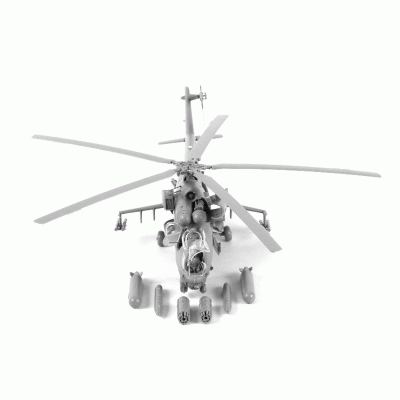 Сборная модель ZVEZDA Советский ударный вертолет Ми-24В/ВП "Крокодил", 1/72