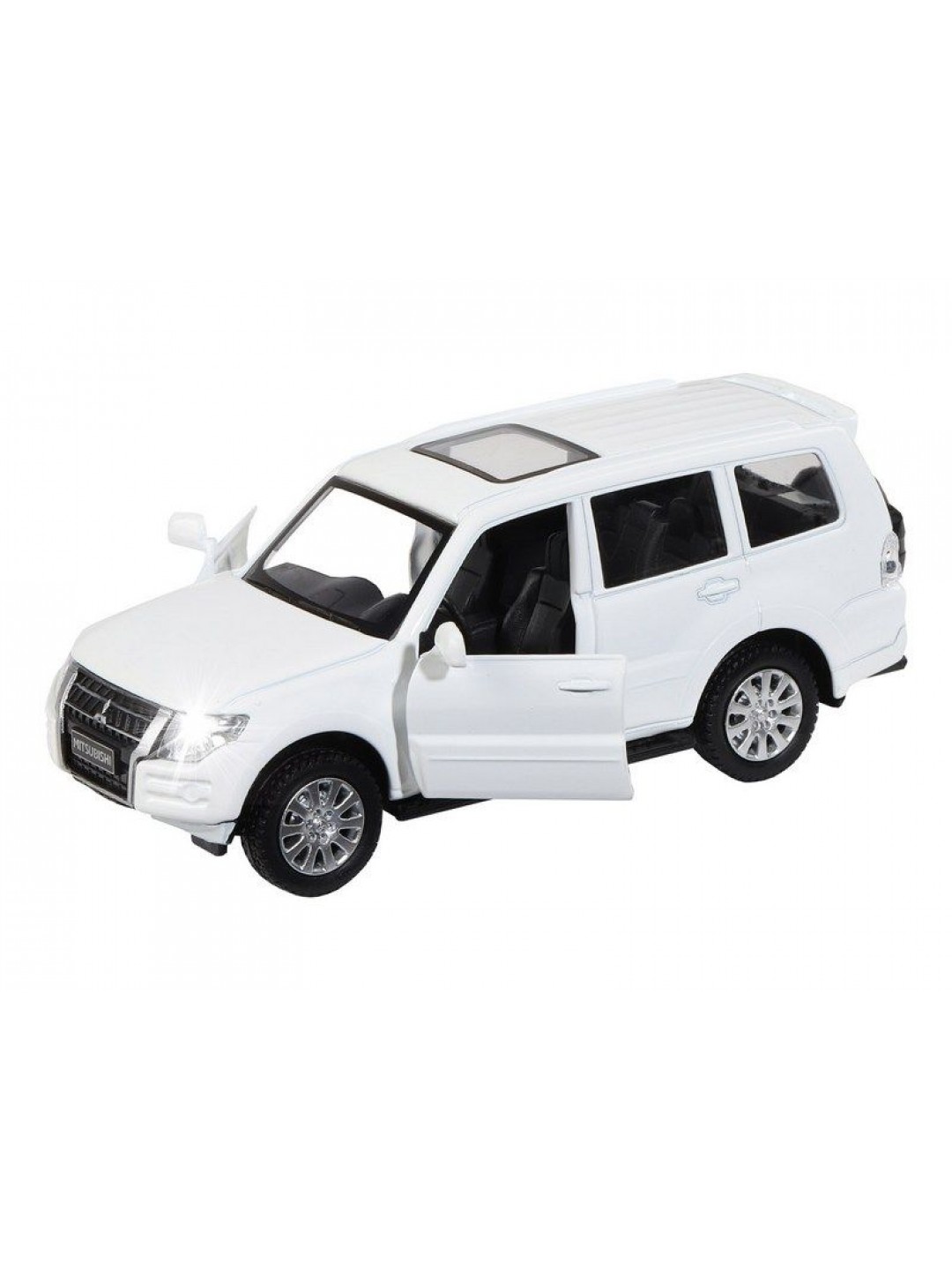 Машина "АВТОПАНОРАМА" Mitsubishi Pajero 4WD Tubro, белый, 1/43, инерция, в/к 17,5*12,5*6,5 см
