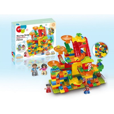 Конструктор Pilage Овощная ферма (165 деталей), лабиринт с шариками и воронками Конструктор Pilage Овощная ферма (165 деталей), лабиринт с шариками и воронками