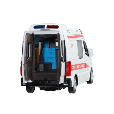 Машина "АВТОПАНОРАМА" Mercedes Sprinter "Скорая помощь", белый, 1/32, в/к 18*9*13,5 см