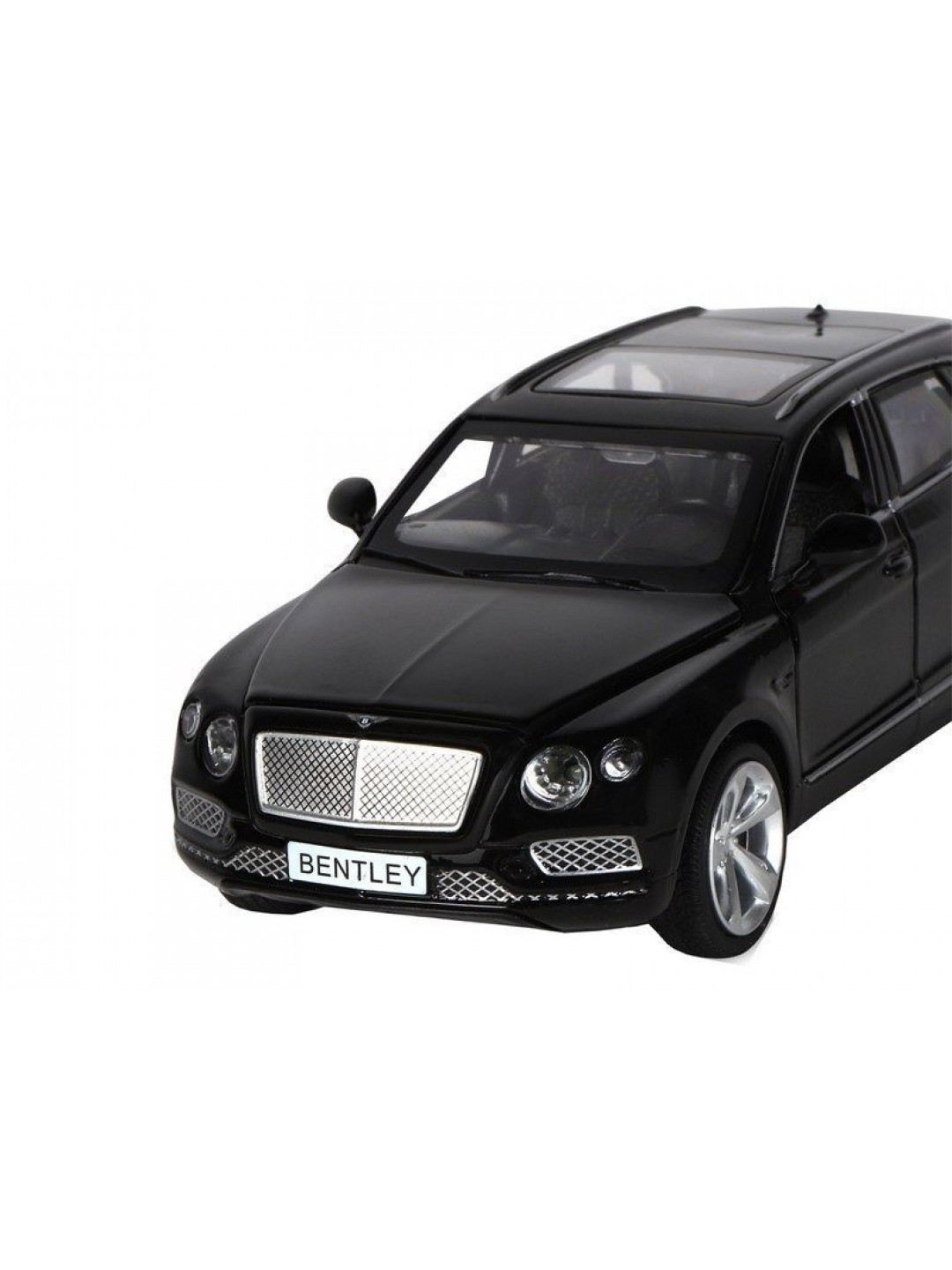 Машина "АВТОПАНОРАМА" Bentley Bentayga, черный, 1/34, свет, звук, инерция, в/к 17,5*13,5*9 см