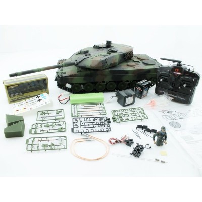 Р/У танк Taigen 1/16 Leopard 2 A6 (Германия) (для ИК танк. боя) САМО 2.4G RTR, деревянная коробка