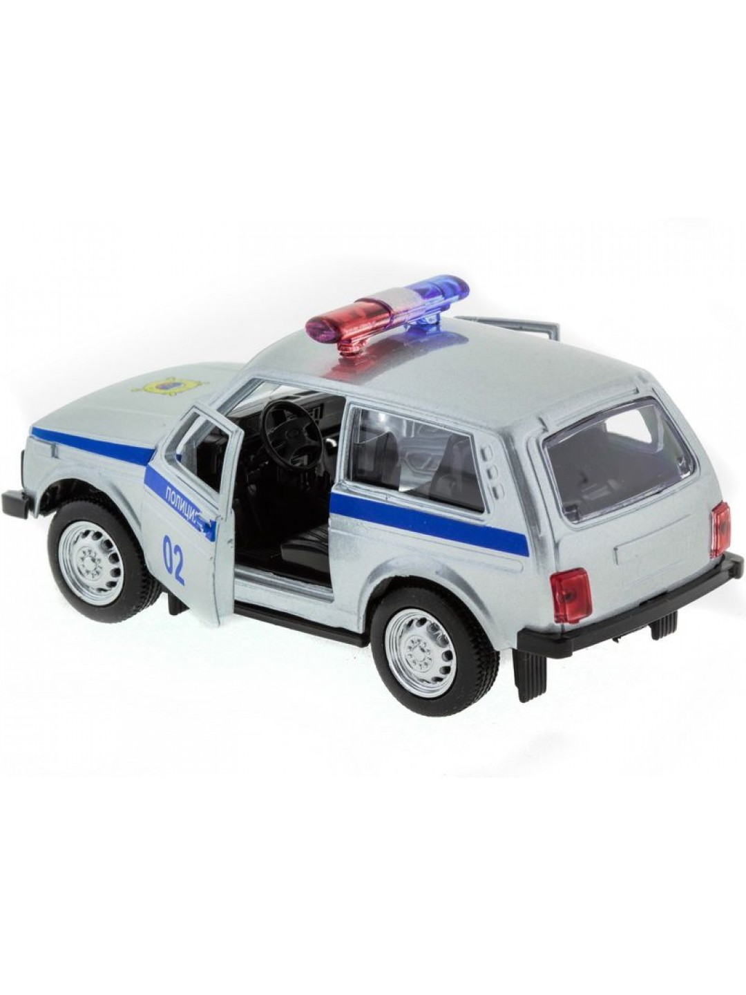 Машина "АВТОПАНОРАМА" инерц. ВАЗ 2121 1/50, в/к 12*7*5,5 см, серебристая