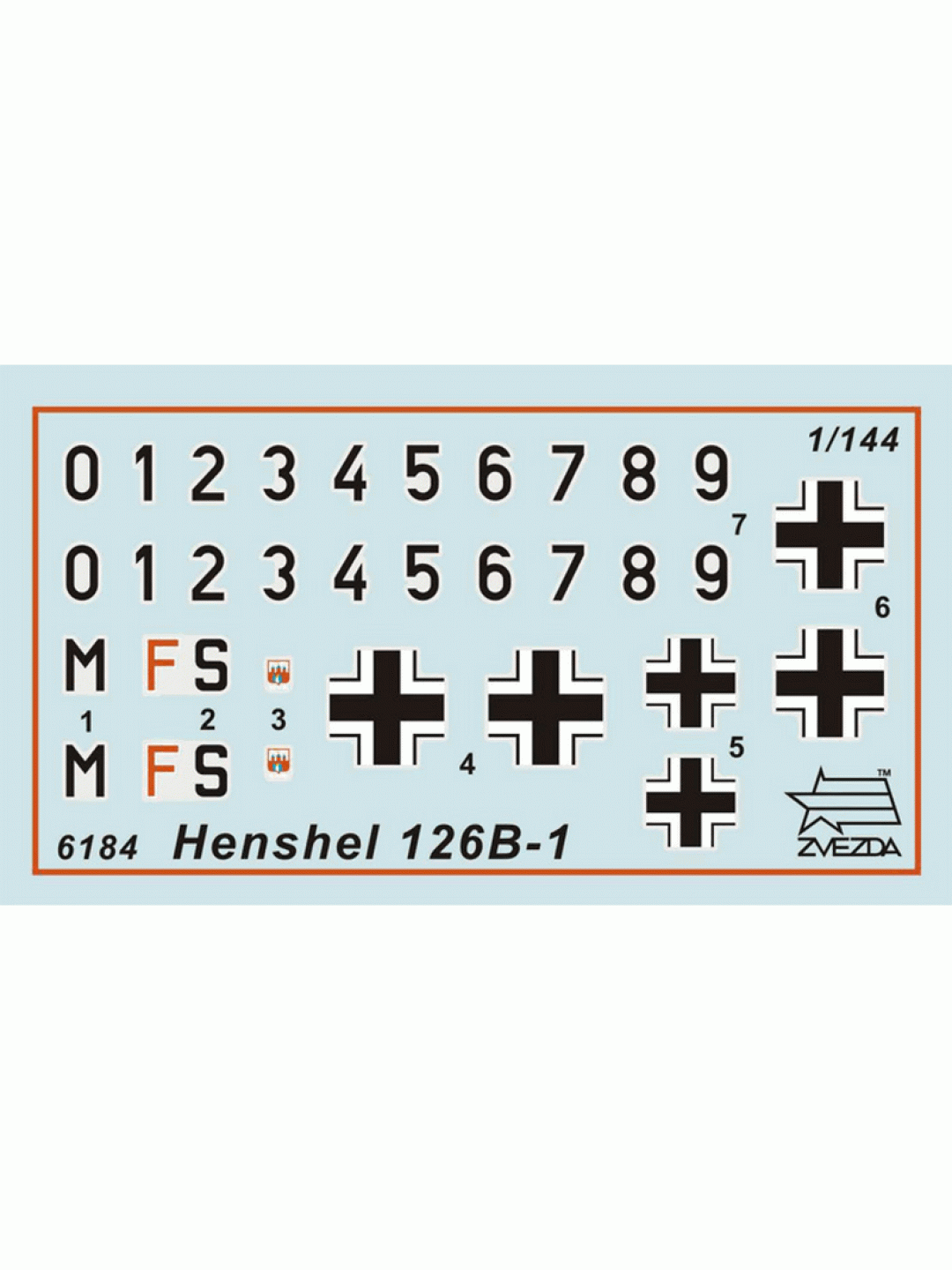 Сборная модель ZVEZDA Немецкий самолёт-разведчик " Нensc Нel", 1/144