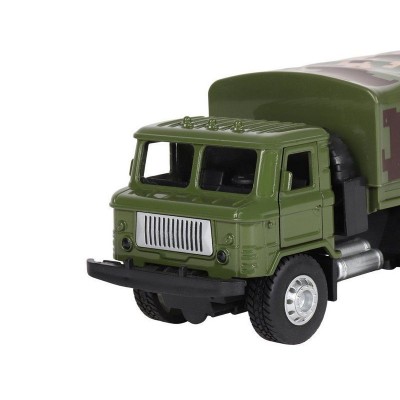 Машина "АВТОПАНОРАМА" "Грузовик", хаки, 1/32, свет, звук, инерция, в/к 24*8*10 см