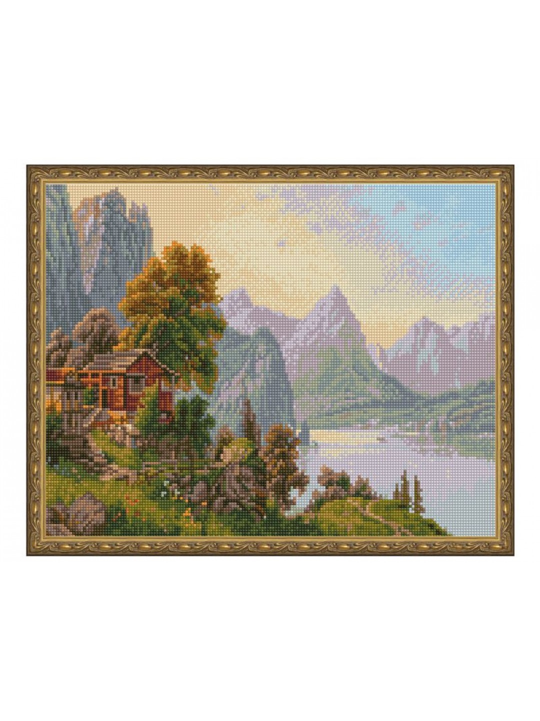 Картина мозаикой с нанесенной рамкой 40х50 И.ПРИЩЕПА.УЮТНЫЙ УГОЛОК (31 цвет)