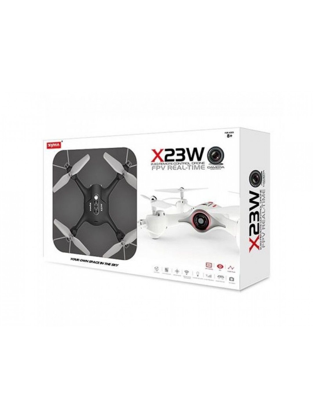 Р/У квадрокоптер Syma X23W с FPV трансляцией Wi-Fi, камера 0,3 Мп, 2.4G RTF