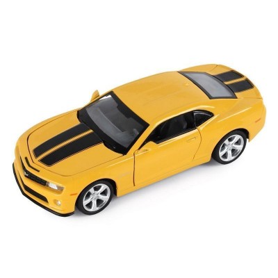 Машина "АВТОПАНОРАМА" Chevrolet Camaro SS, желтый, 1/32, свет, звук, инерция, в/к 17,5*13,5*9 см