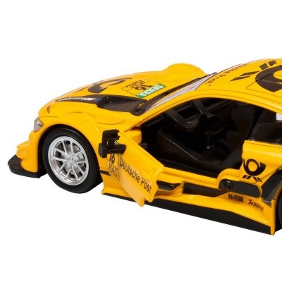 Машина "АВТОПАНОРАМА" BMW M4, 1/44, желтый, инерция, откр. двери, в/к 17,5*12,5*6,5 см