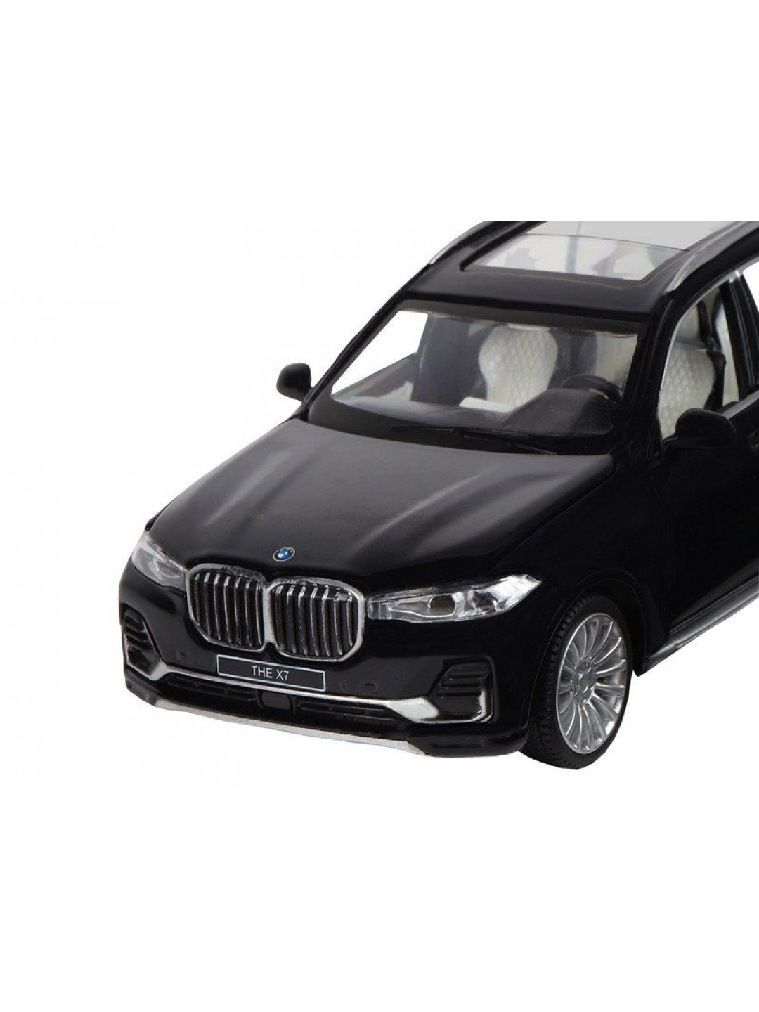 Машина "АВТОПАНОРАМА" BMW X7, черный, 1/32, свет, звук, инерция, в/к 17,5*13,5*9 см