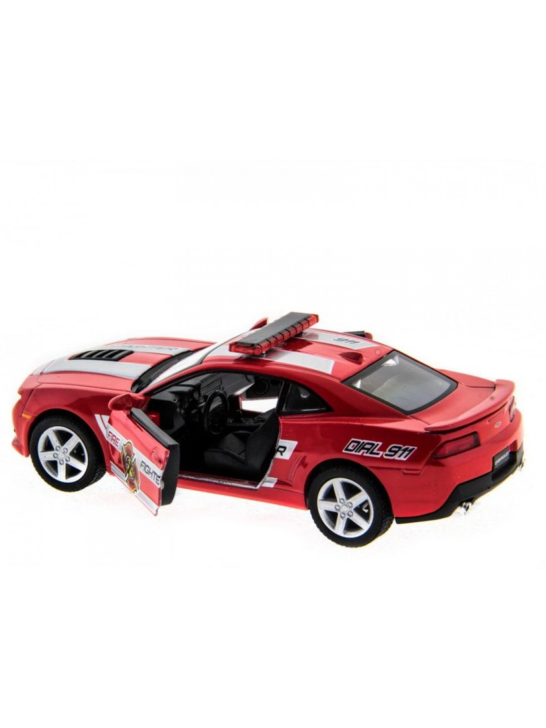 Машина Kinsmart 1:38 Chevrolet Camaro 2014 (Police/Fire) инерция (1/12шт.) б/к