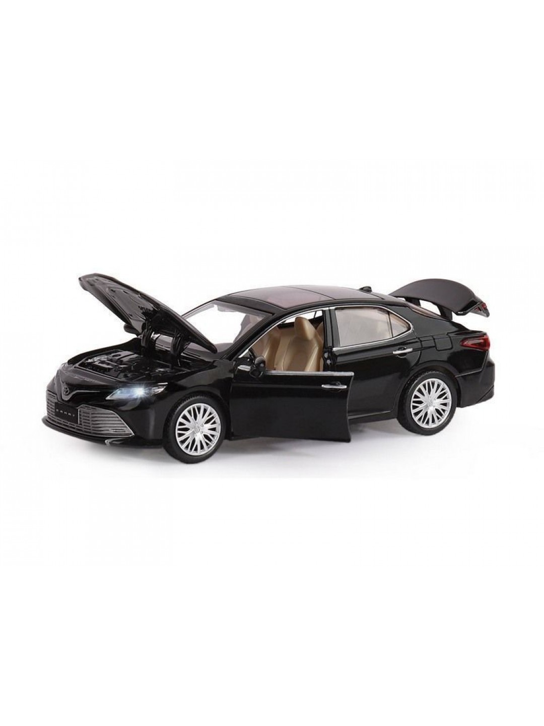 Машина "АВТОПАНОРАМА" Toyota Camry, черный, 1/32, свет, звук, инерция, в/к 17,5*13,5*9 см