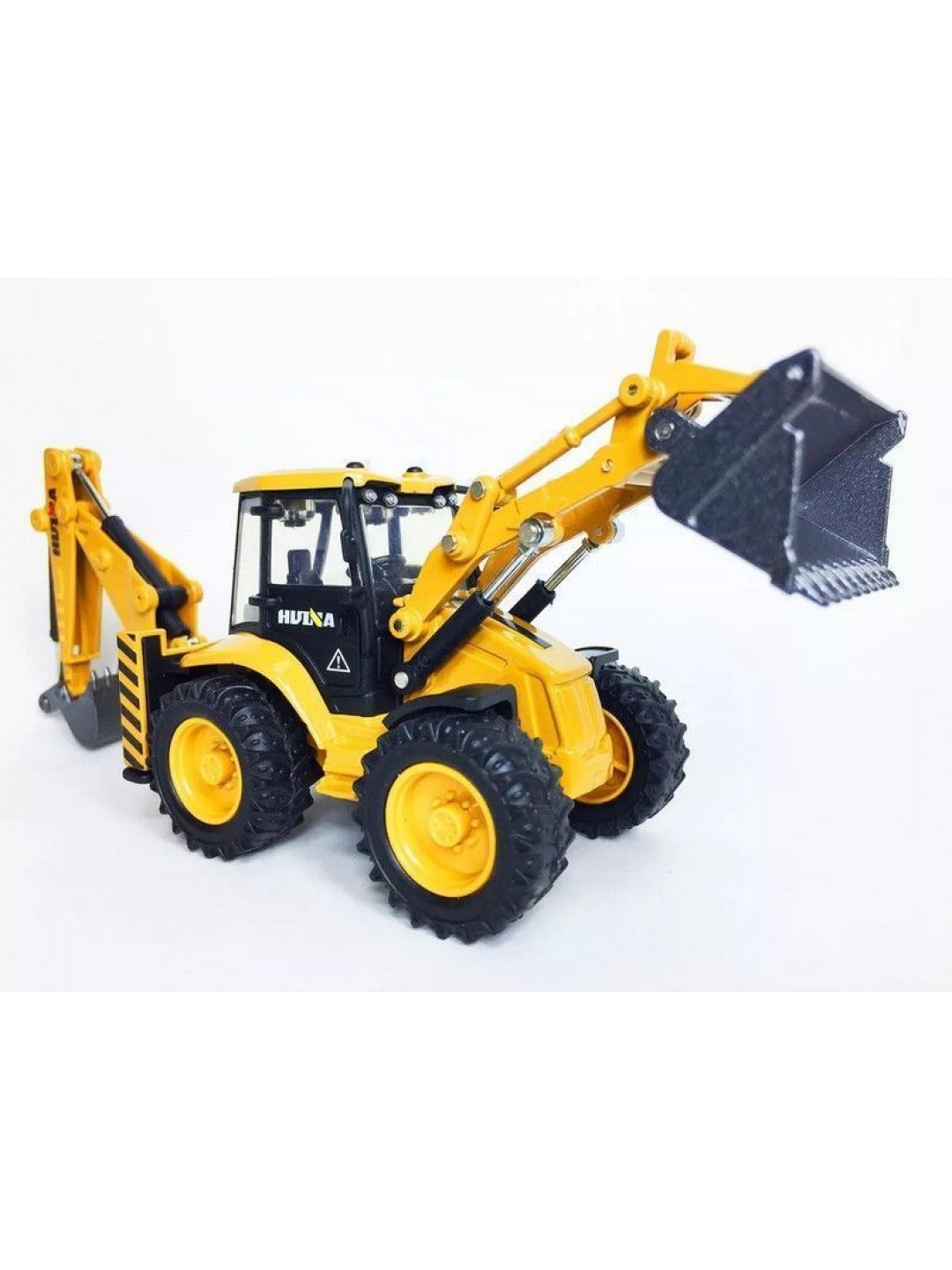 Металлический колесный экскаватор HUI NA TOYS 1/50