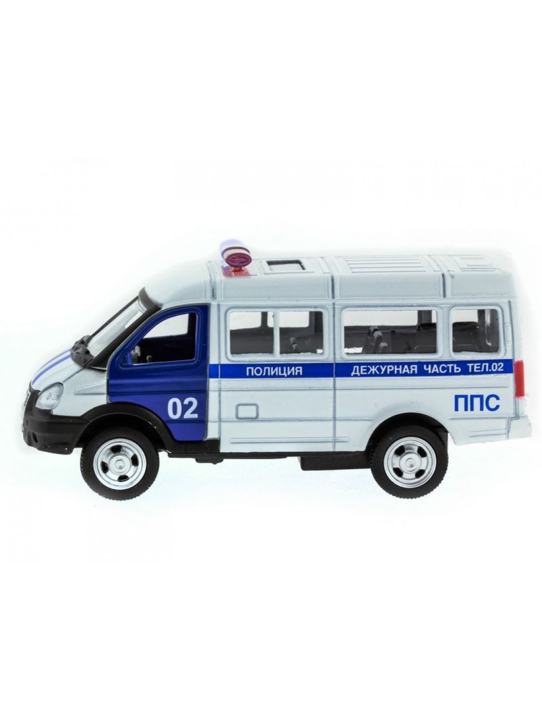Машина "АВТОПАНОРАМА" инерц. "ГАЗель"(полиция) 1/50, в/к 14,5*8*5,5 см