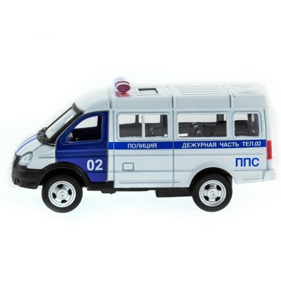 Машина "АВТОПАНОРАМА" инерц. "ГАЗель"(полиция) 1/50, в/к 14,5*8*5,5 см