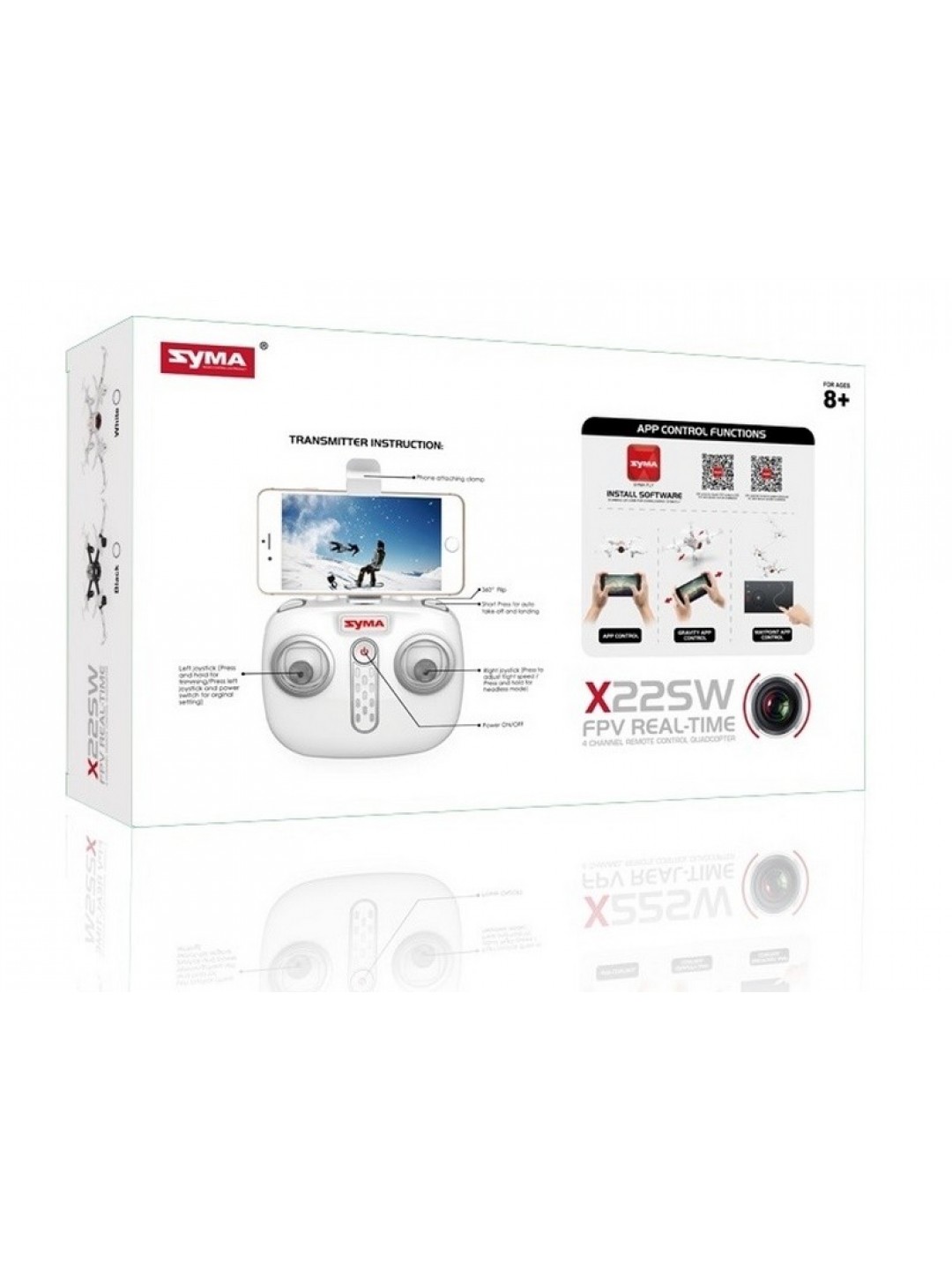 Р/У квадрокоптер Syma X22SW с FPV трансляцией Wi-Fi, 2.4G 6-AXIS  RTF