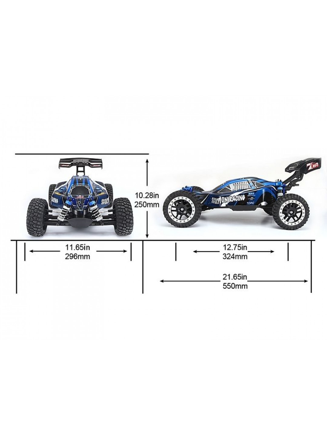 Радиоуправляемая багги Remo Hobby Scorpion (синяя) 4WD 2.4G 1/8 RTR