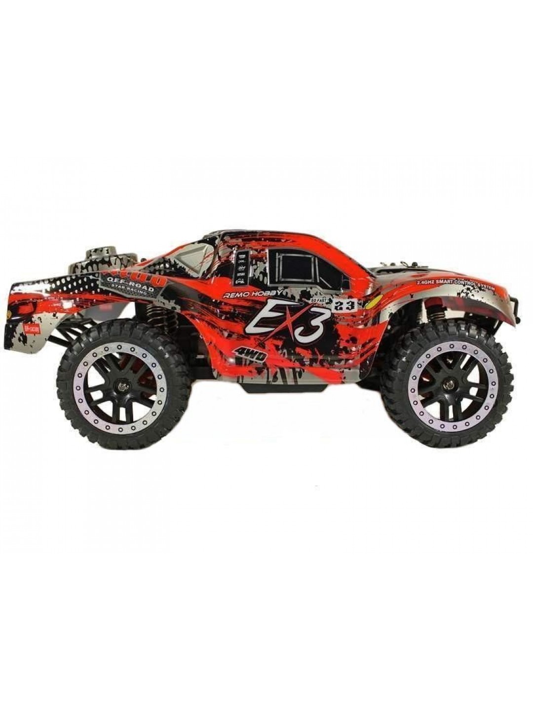 Радиоуправляемый шорт-корс Remo Hobby EX3 UPGRADE (красный) 4WD 2.4G 1/10 RTR
