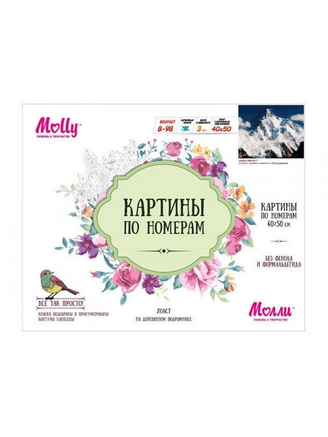 Картина по номерам 40х50 Эверест (24 краски)