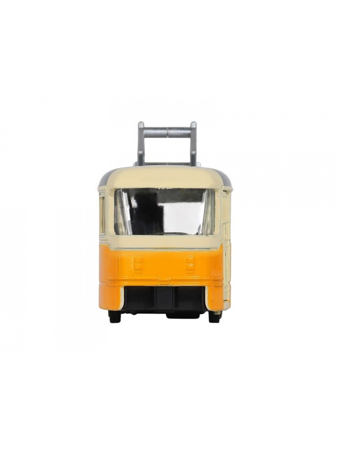 Трамвай "Автопанорама", желтый, 1/90, свет, звук, инерция, в/к 22*13,5*5,8 см