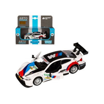 Машина "АВТОПАНОРАМА" BMW M4, 1/44, белый, инерция, откр. двери, в/к 17,5*12,5*6,5 см