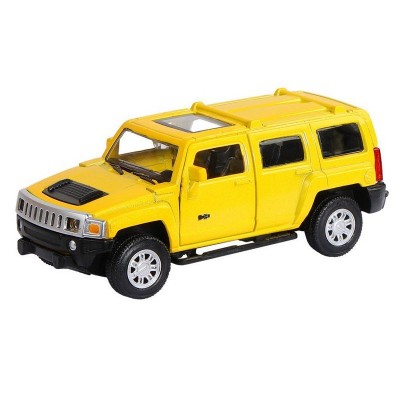 Машина "АВТОПАНОРАМА" Hummer H3, желтый, 1/43, инерция, в/к 17,5*12,5*6,5 см