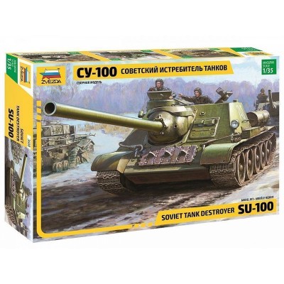 Сборная модель ZVEZDA Советский истребитель танков СУ-100, 1/35