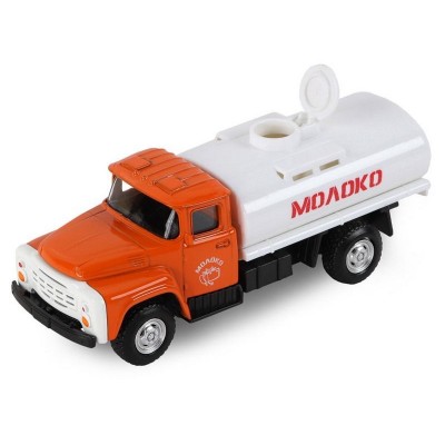 Машина "АВТОПАНОРАМА" "Молоко", 1:52, цвет оранжевый, инерция, в/к 16,1*6,1*7,6 см
