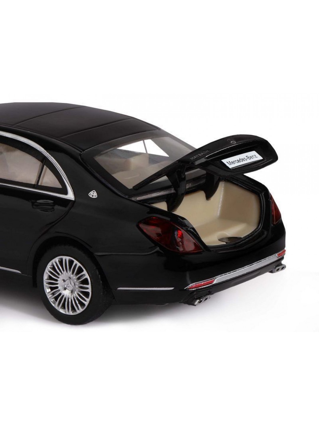 Машина "АВТОПАНОРАМА" Mercedes-Benz S600, черный, 1/32, свет, звук, инерция, в/к 17,5*13,5*9 см