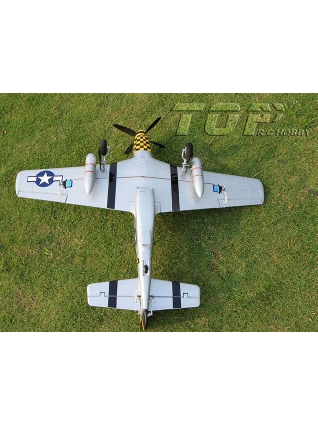 Радиоуправляемый самолет Top RC P-51D Pro желтый 750мм flight controller PNP