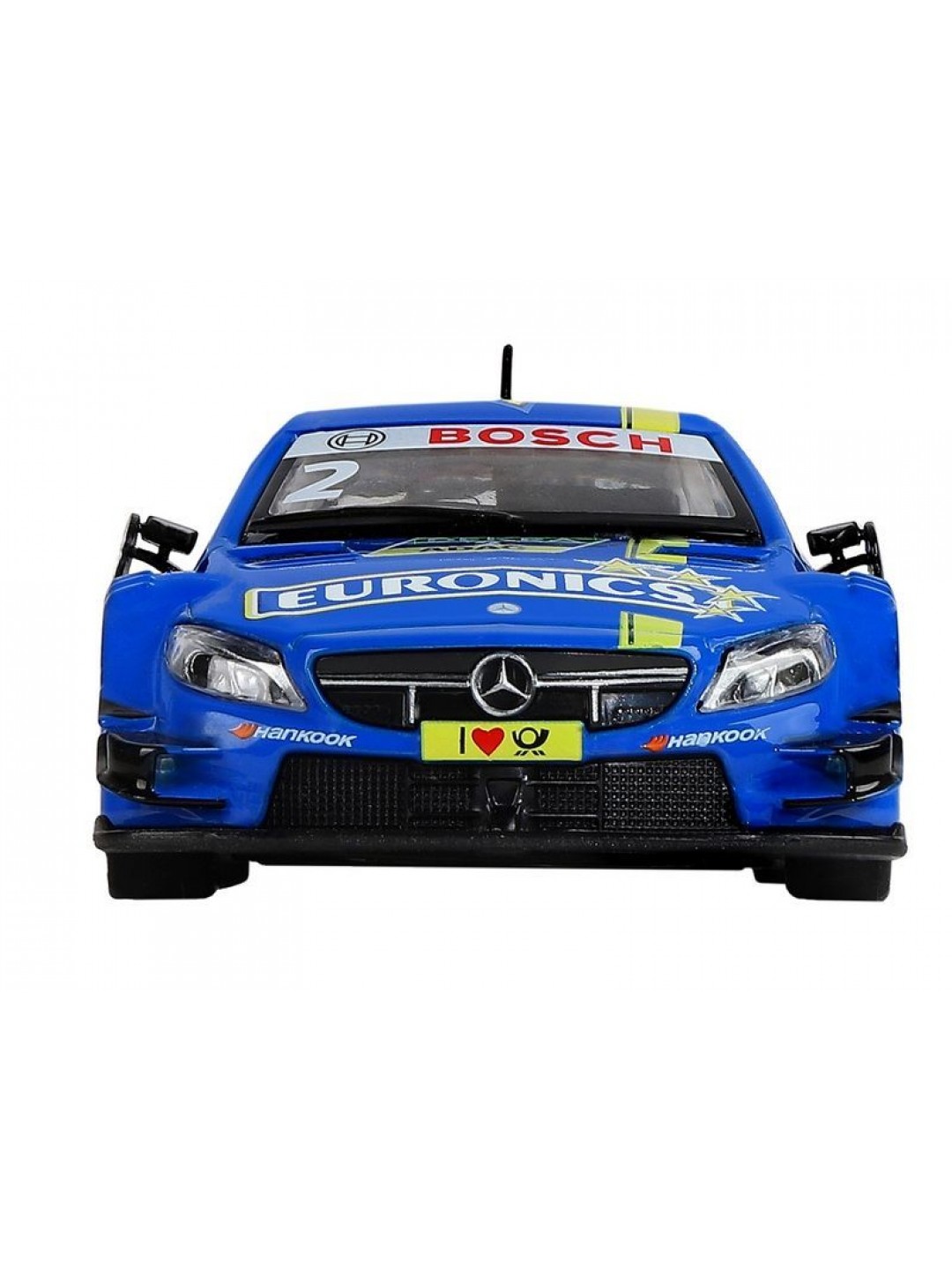 Машина "АВТОПАНОРАМА" Mercedes-AMG C 63 DTM, синий, 1/32, свет, звук, инерция, в/к 17,5*12,5*6,5 см