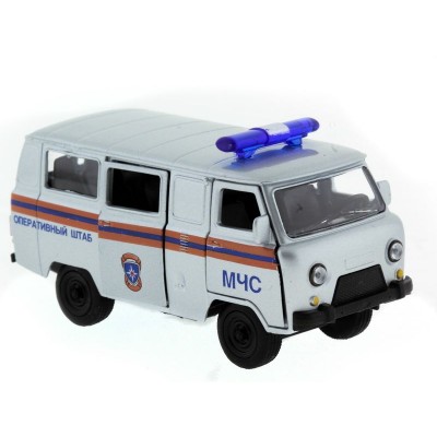 Машина "АВТОПАНОРАМА" инерц. УАЗ-452 (МЧС) 1/50, в/к 12*7*5,5 см