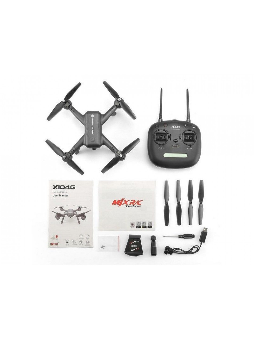 Радиоуправляемый квадрокоптер MJX X104G WiFi FPV GPS 1080p