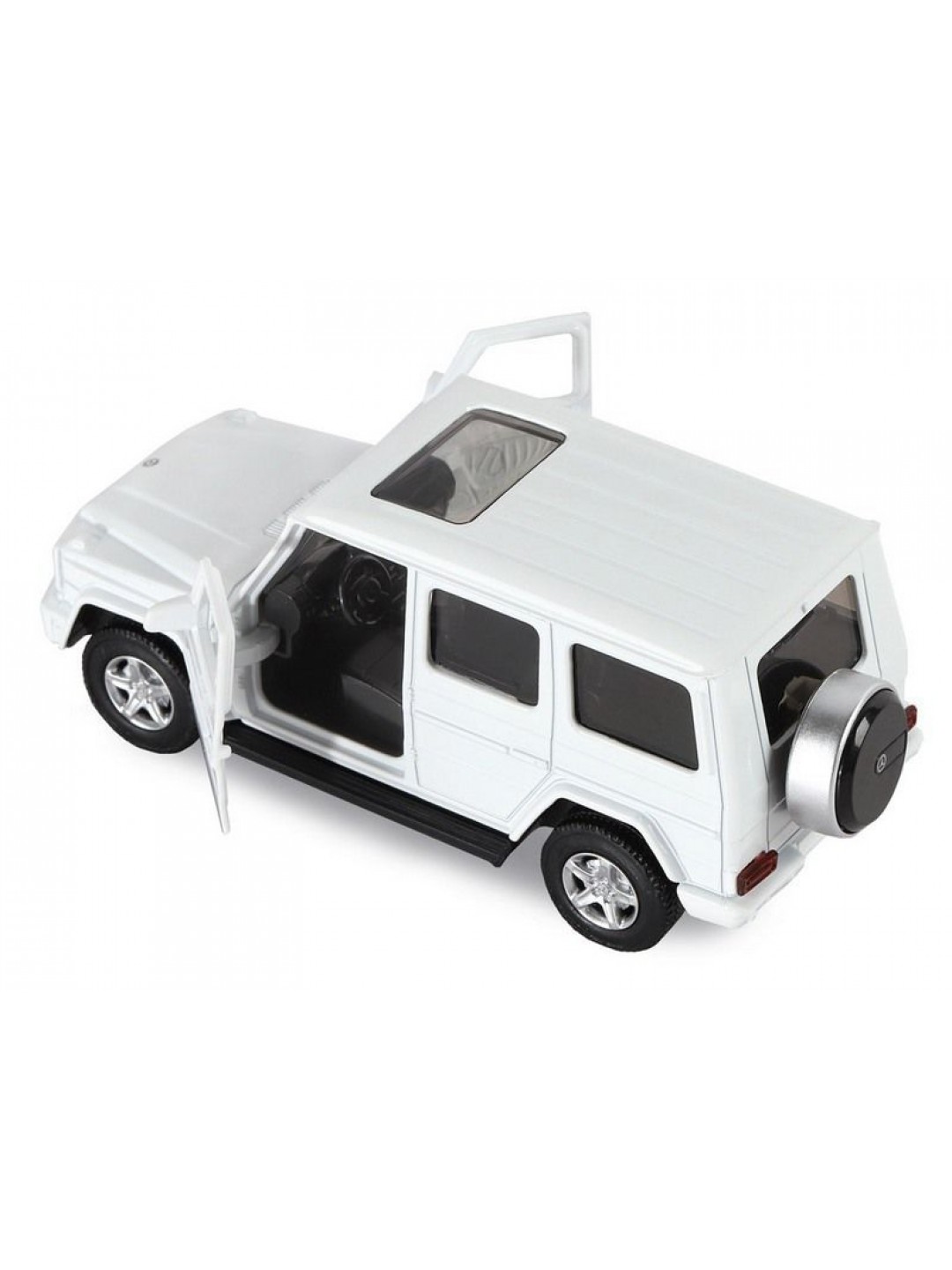 Машина "АВТОПАНОРАМА" Mercedes-Benz G350d, белый, 1/42, инерция, в/к 17,5*12,5*6,5 см