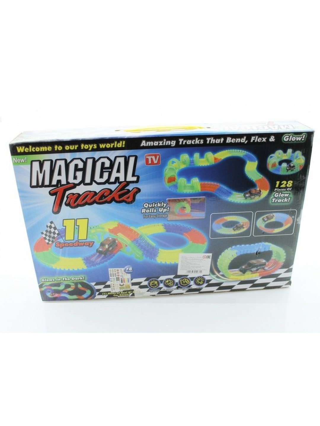 Трек гибкий Magic Tracks "Светится в темноте", 128 деталей