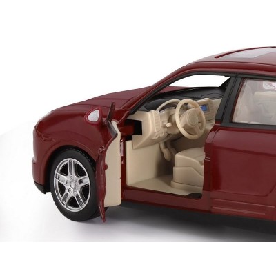 Машина "АВТОПАНОРАМА" Porsche Cayenne S, бордовый, 1/24, в/к 24,5*12,5*10,5 см