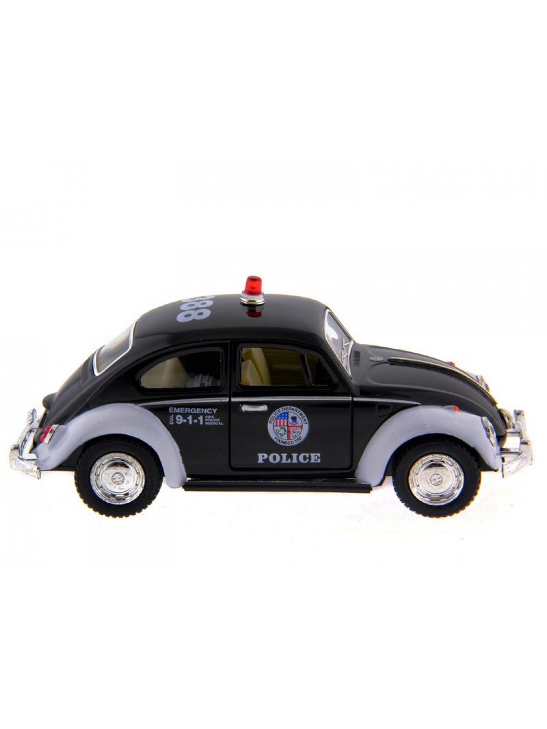 Машина Kinsmart  Volkswagen Classical Beetle (Police) инерция (1/12шт.) 1:32 б/к