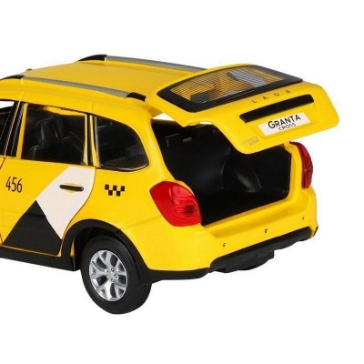 Машина "АВТОПАНОРАМА" Яндекс.Такси LADA GRANTA CROSS, желтый, 1/24, в/к 24,5*12,5*10,5 см